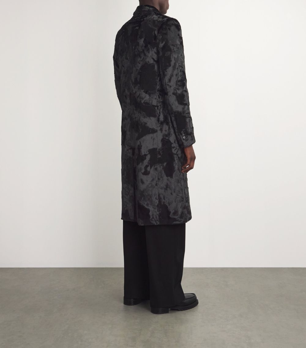 Faux Fur Double-Breasted Coat