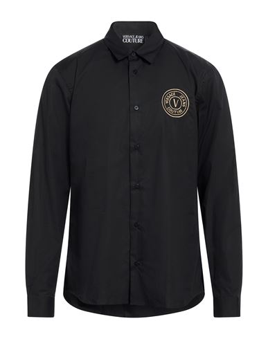 Man Shirt Black Size 34 Cotton