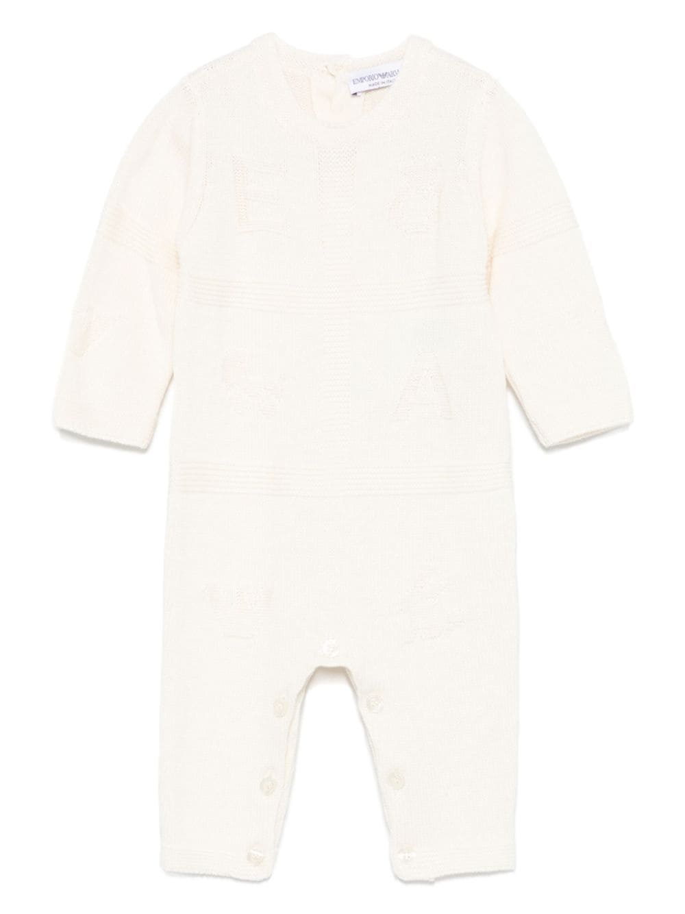 Logo-intarsia pajamas - White