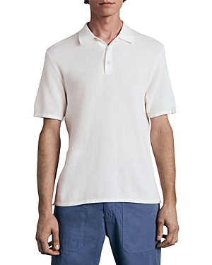 Harvey ribbed-knit polo shirt - White