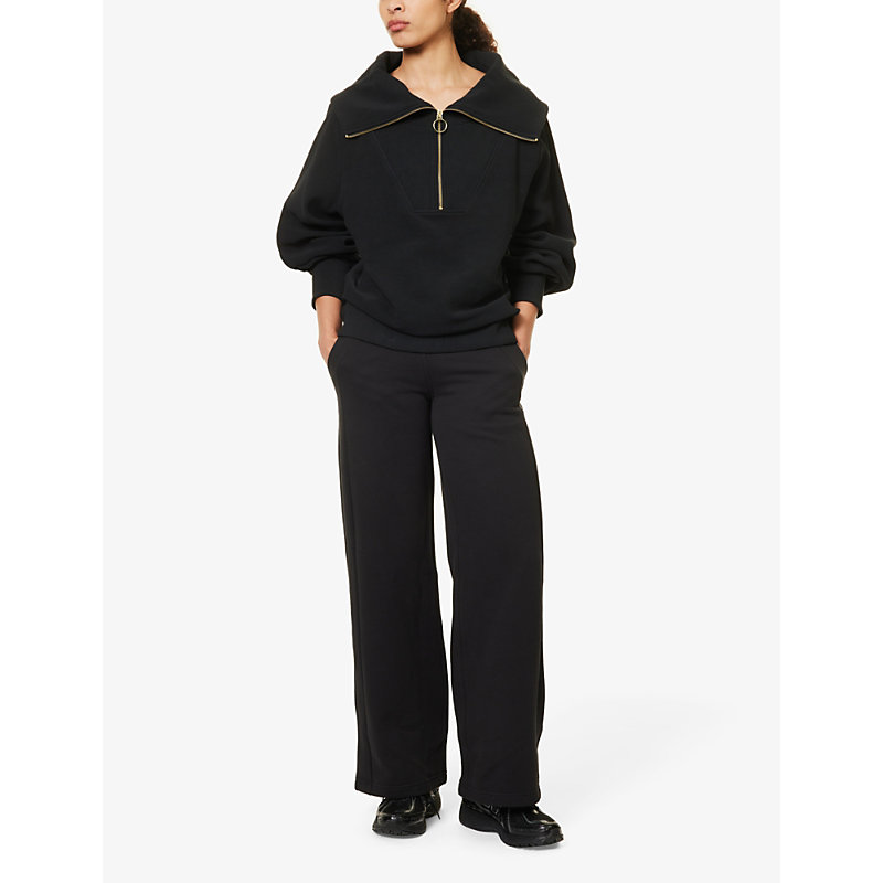 Womens Black Vine Relaxed-fit Cotton-blend Sweatshirt 