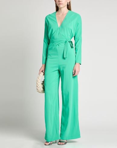 Woman Jumpsuit Light green Size 8 Viscose, Elastane