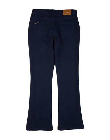Kid Girl Pants Midnight blue Size 14 Cotton, Elastane