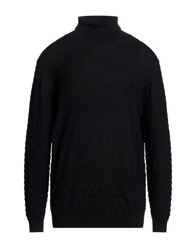 Man Turtleneck Black Size 48 Merino Wool