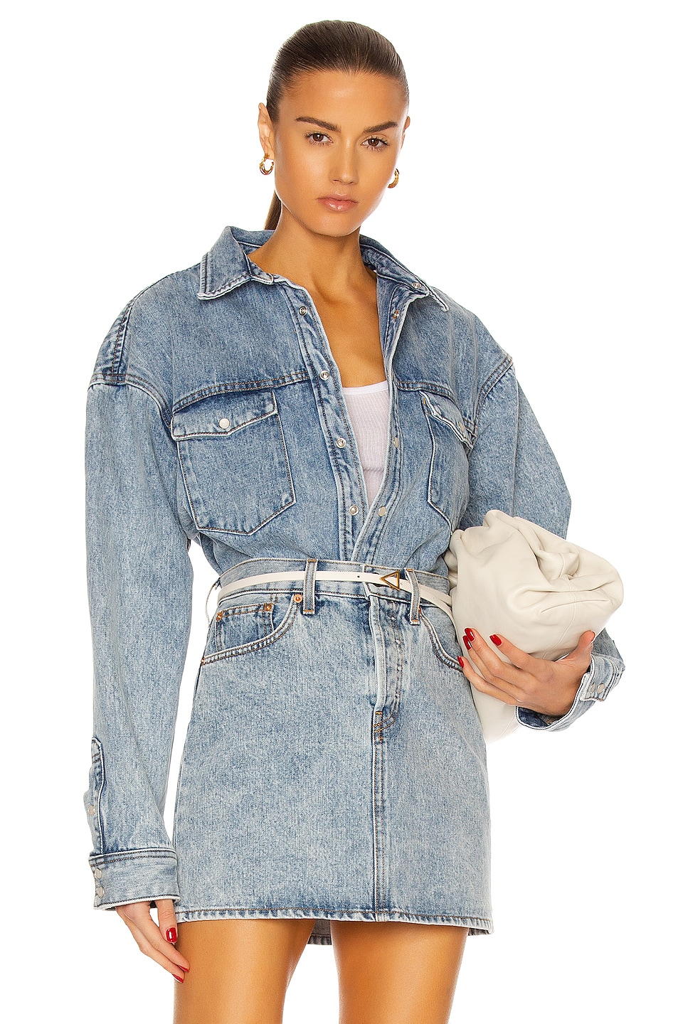 WARDROBE.NYC Denim Jacket in Blue - Denim-Light.  XL also in