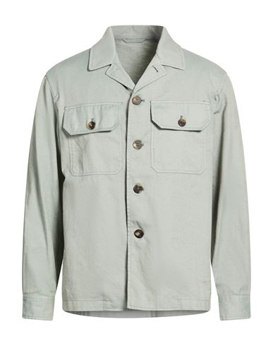 Man Jacket Sage green Size 44 Polyester, Cotton