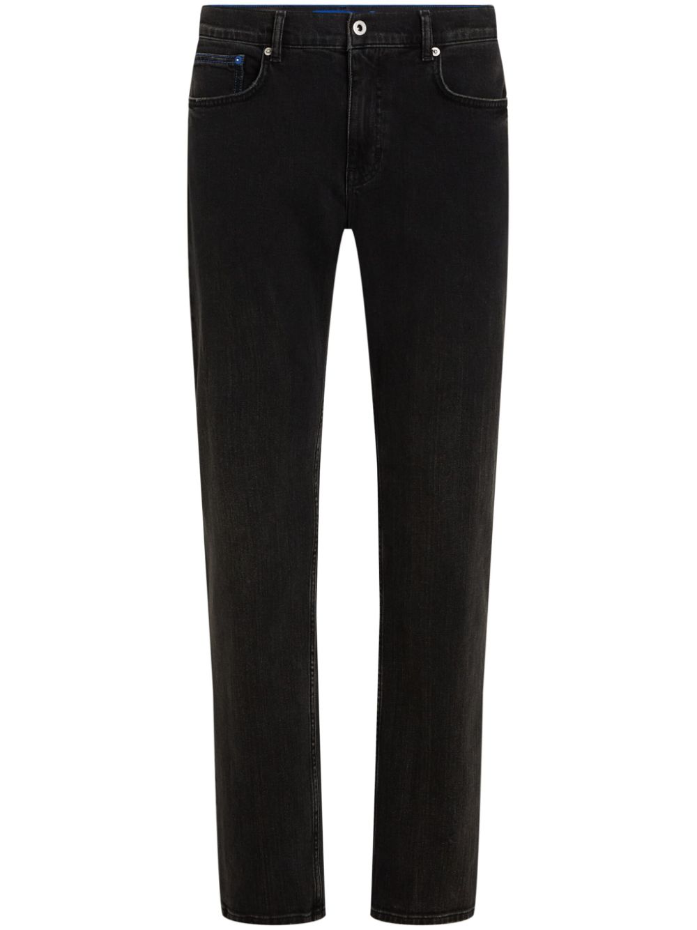 Mid-rise straight-leg jeans - Black