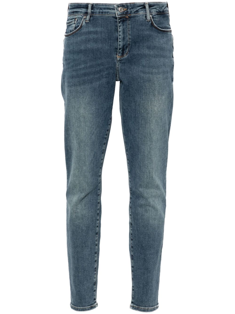 Low-rise cropped jeans - Blue