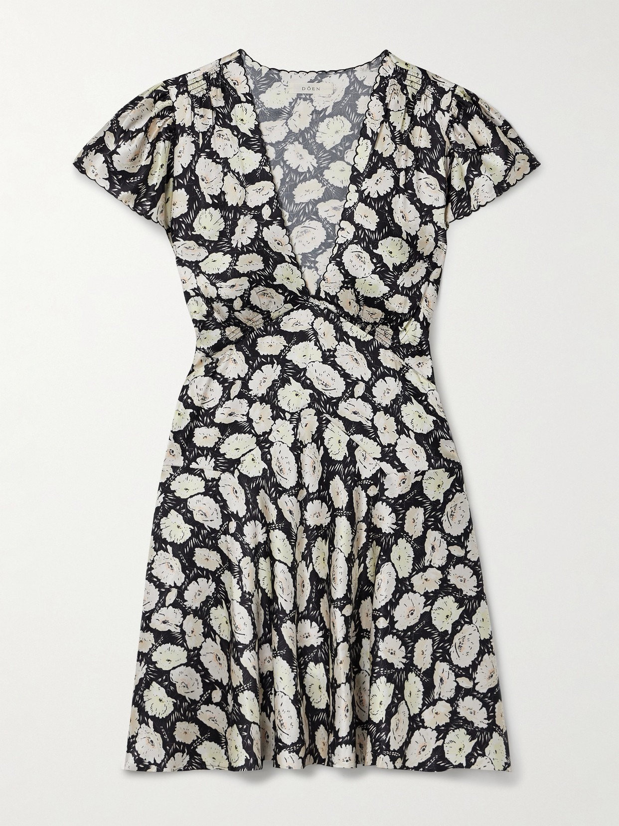 Dianne Floral-print Silk-satin Mini Dress - Multi