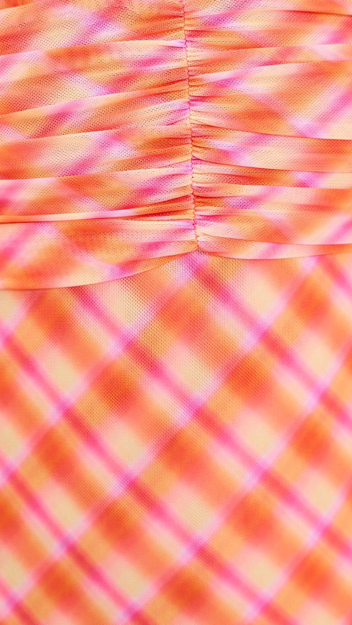 Clint Mini Dress Orange Plaid