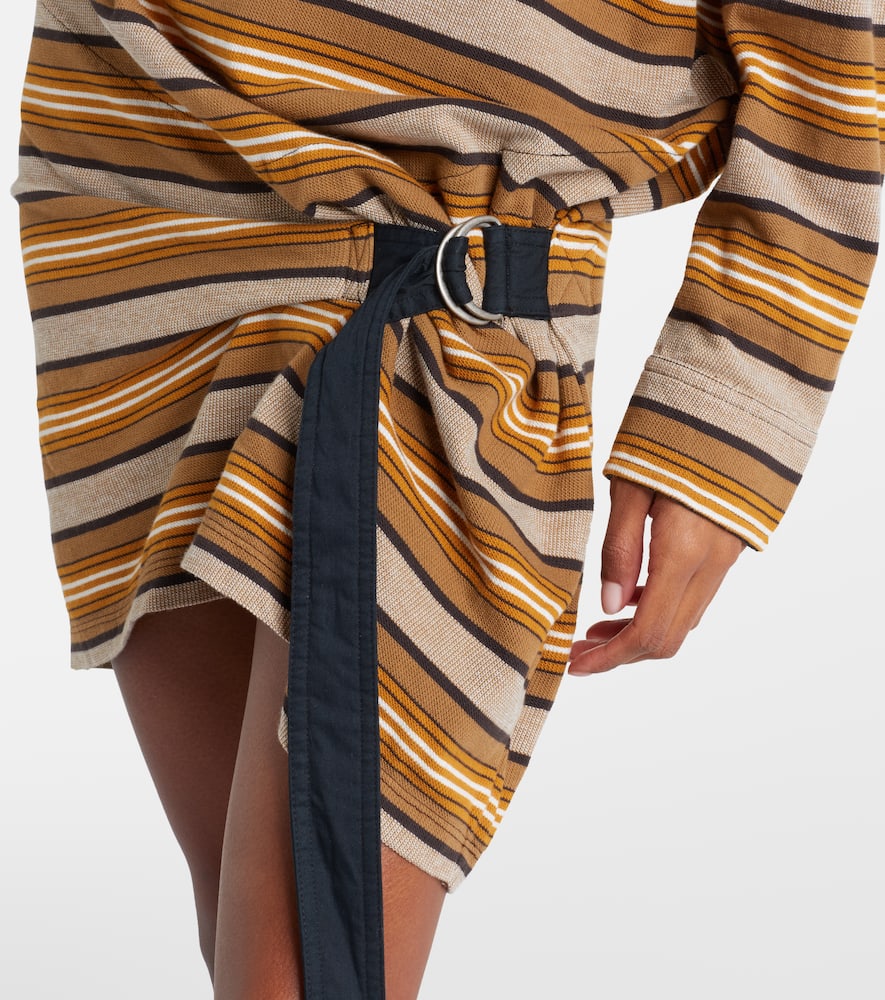 Isea striped cotton piqué polo dress