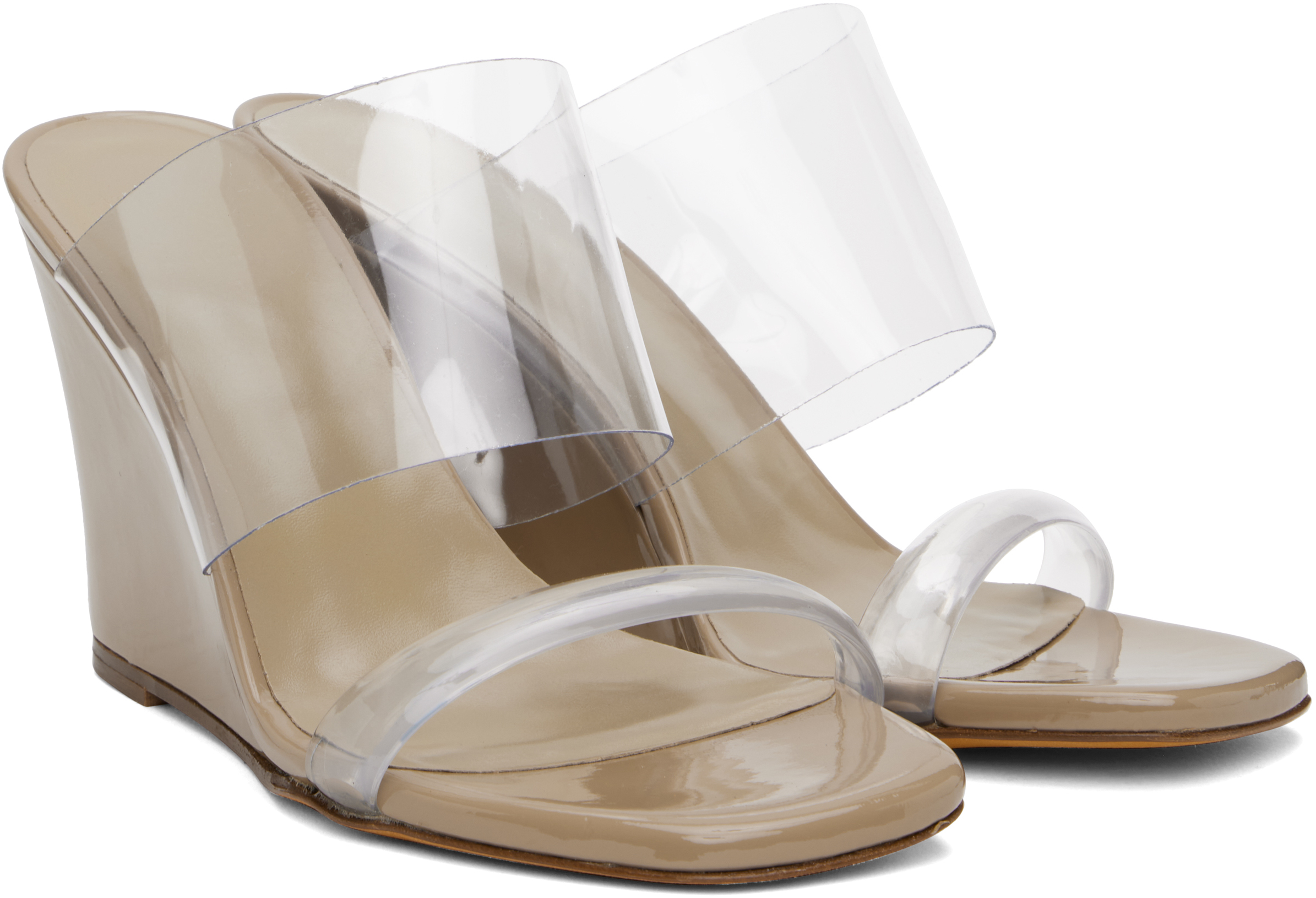Maryam Nassir Zadeh Beige Olympia Wedge Heeled Sandals