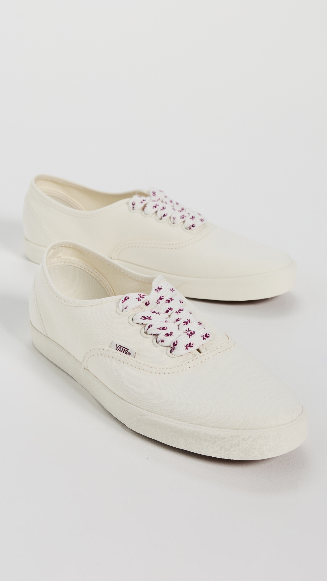 Vans Authentic Lowpro Sneakers Floral Laces Egret W