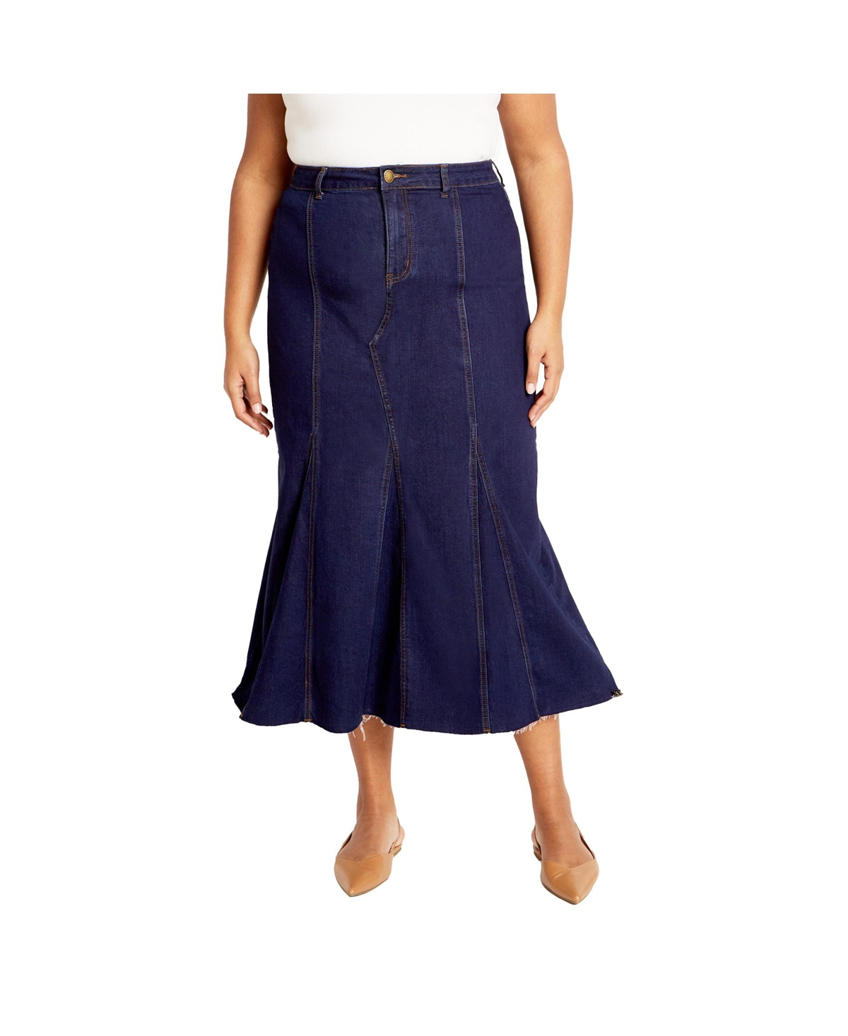 Plus Size Laylo Skirt - Denim dark