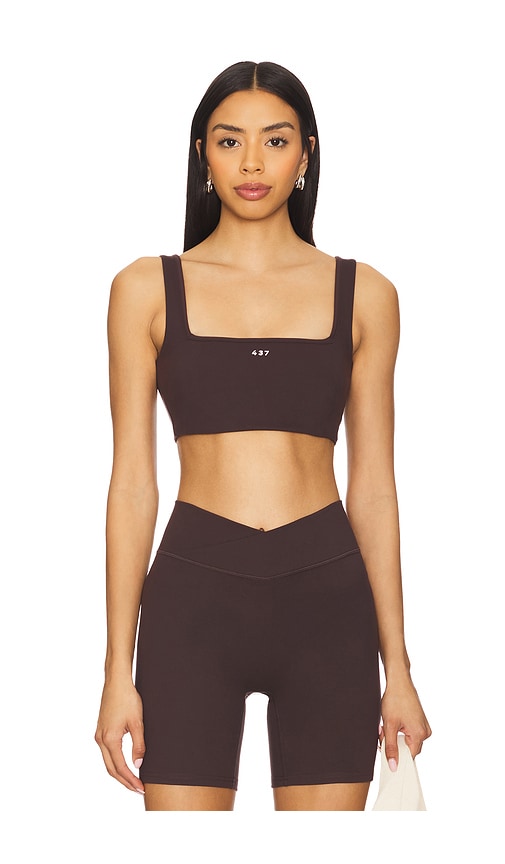 437 The Square Sports Bra in Chocolate. - XS also in L, M
