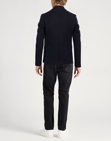 Man Blazer Navy Size 38 Virgin Wool, Cotton