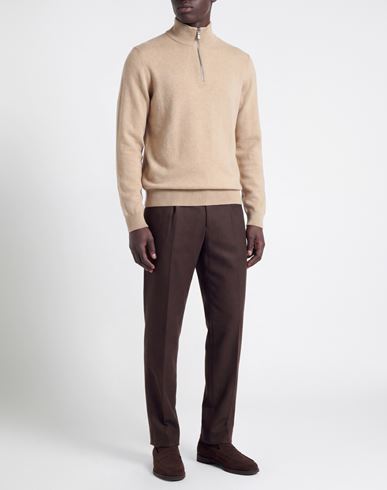 Man Turtleneck Beige Size 40 Cashmere