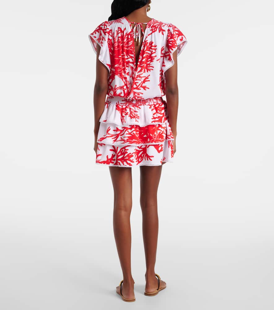 Jess printed tiered minidress