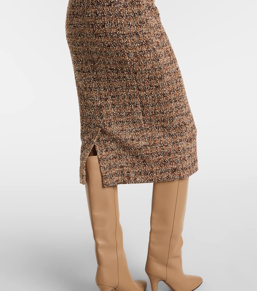 Giugno cotton and wool-blend midi dress