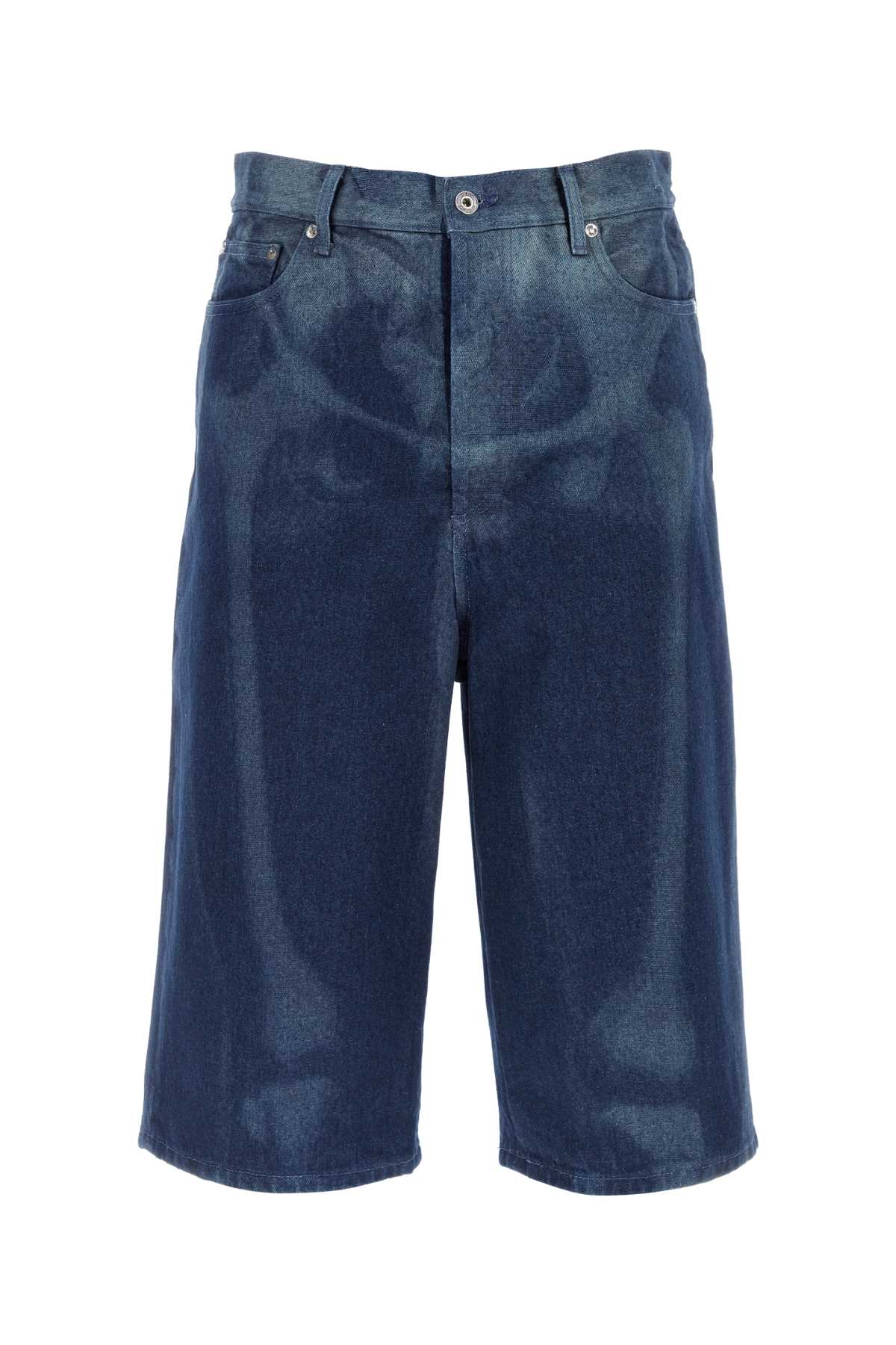Denim Bermuda Shorts — Blue