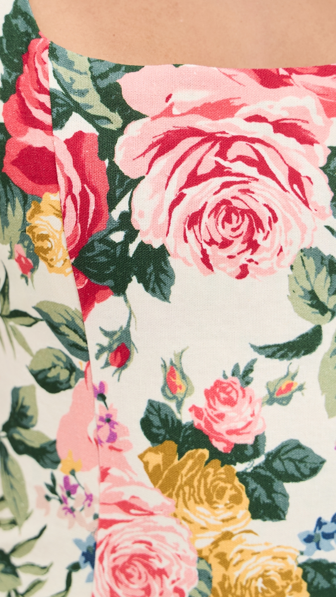 Rosemary Mini Dress Ivory Roses