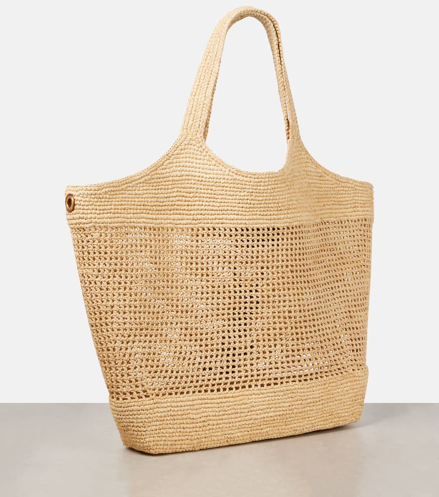 Saint Laurent Icare crochet raffia shopping bag