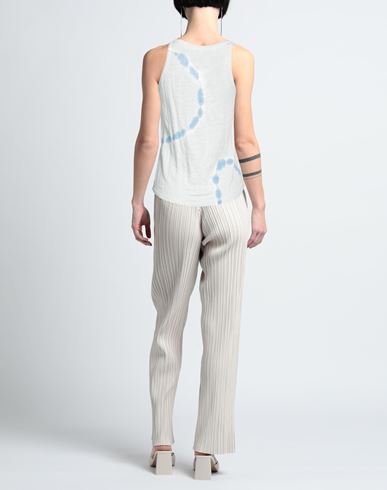 Woman Tank top Sky blue Size 2 Linen, Elastane