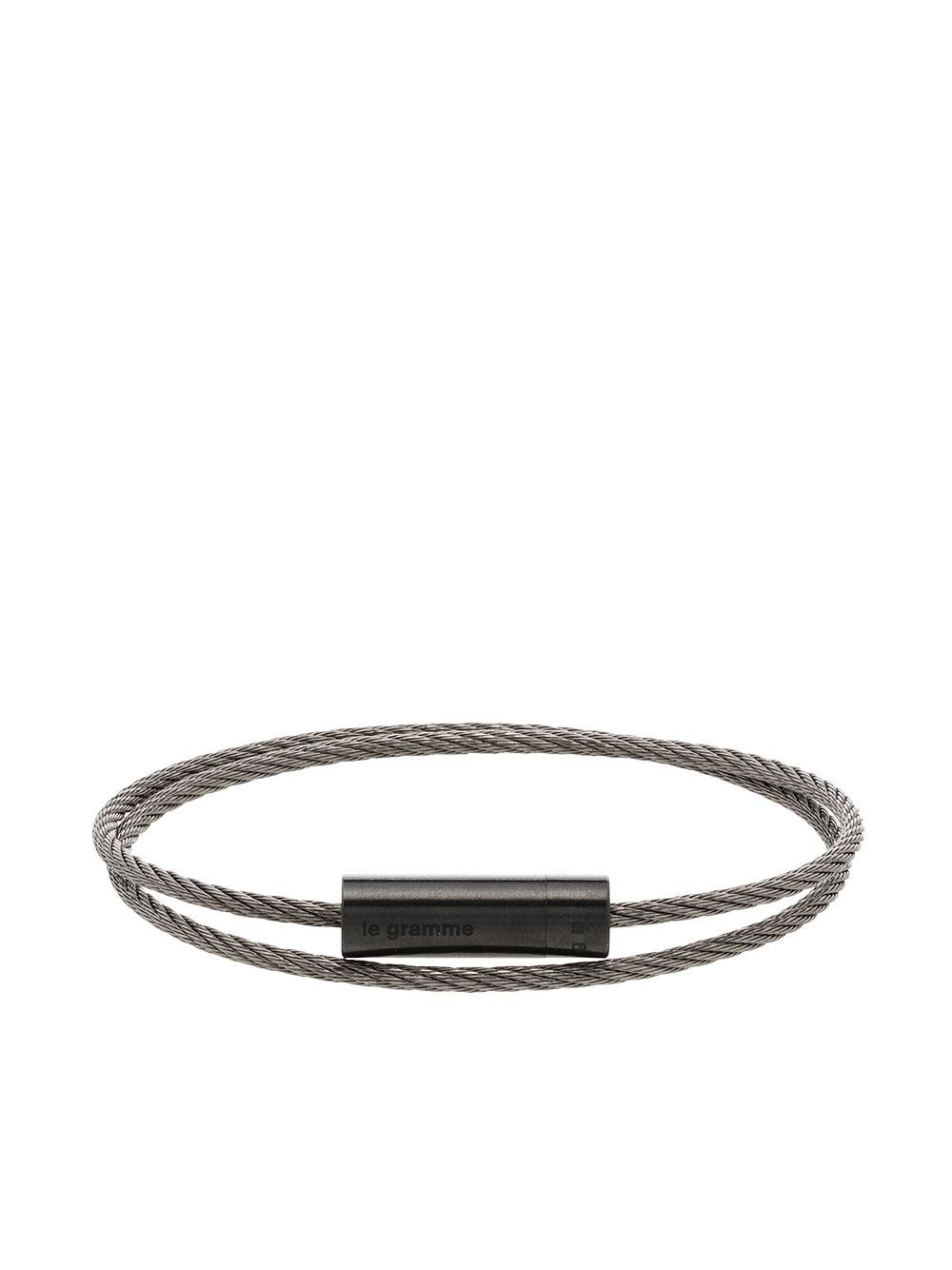 7g brushed double cable bracelet
