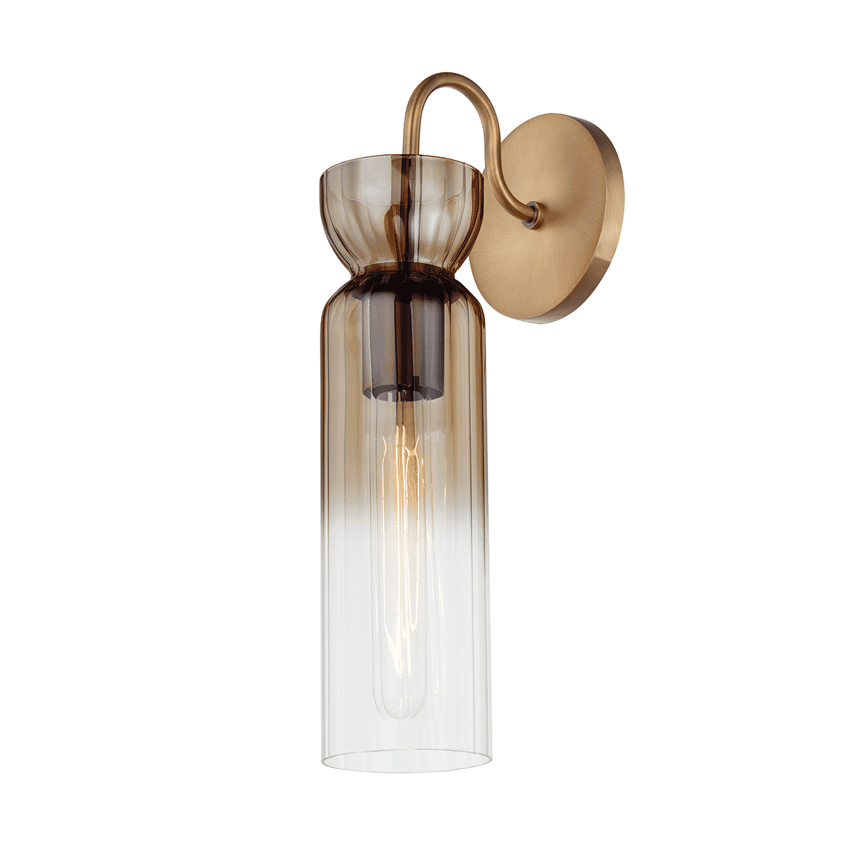 Patina Brass One Light Wall Sconce from the Julian Collection