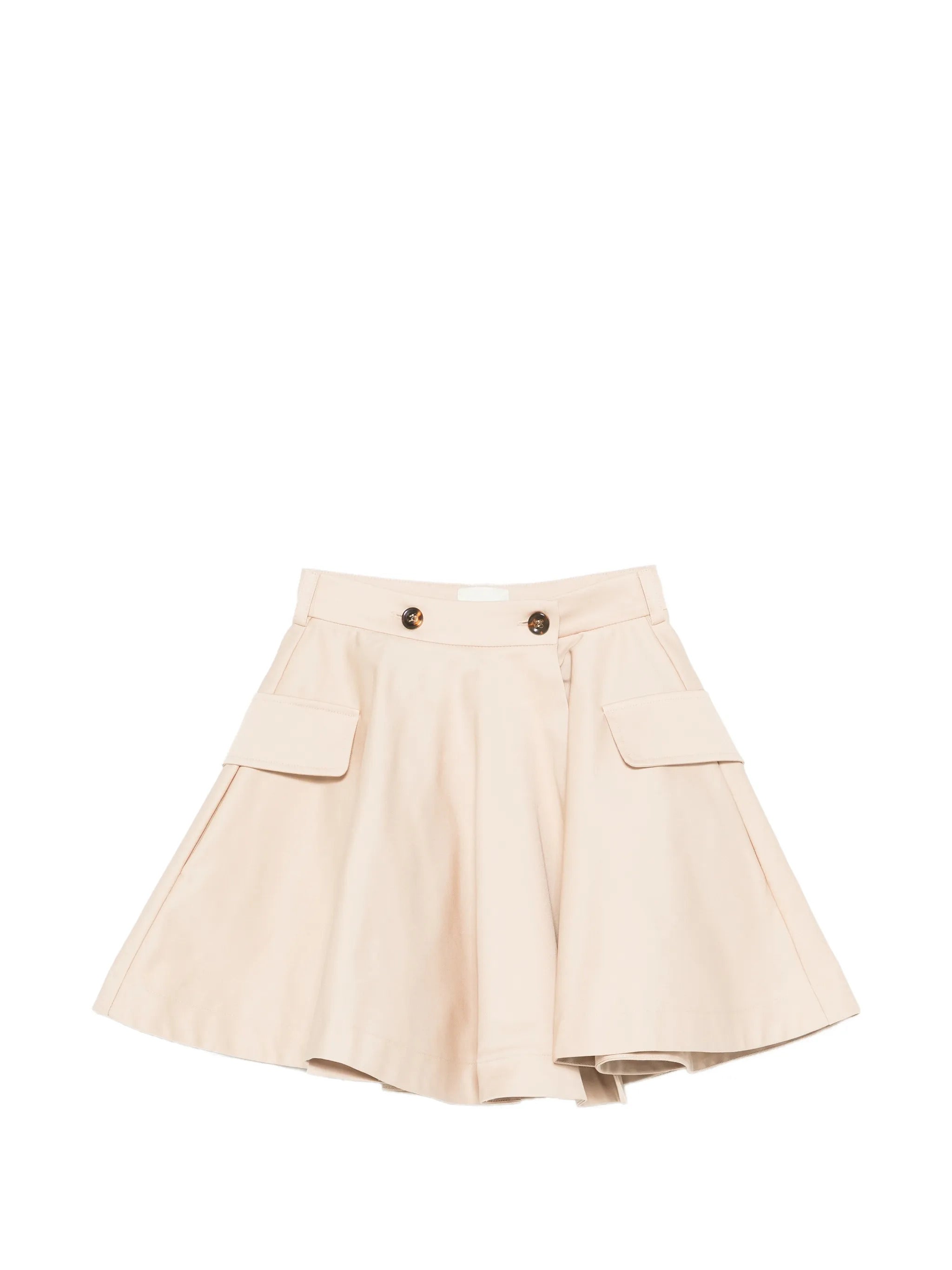 Mini Chic Cotton Skirt with Pockets