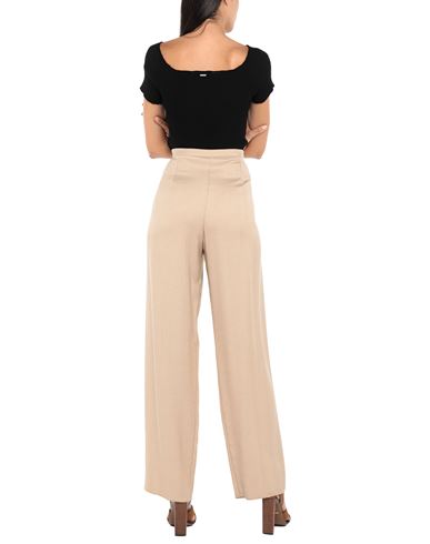 Woman Pants Beige Size 14 Viscose, Virgin Wool