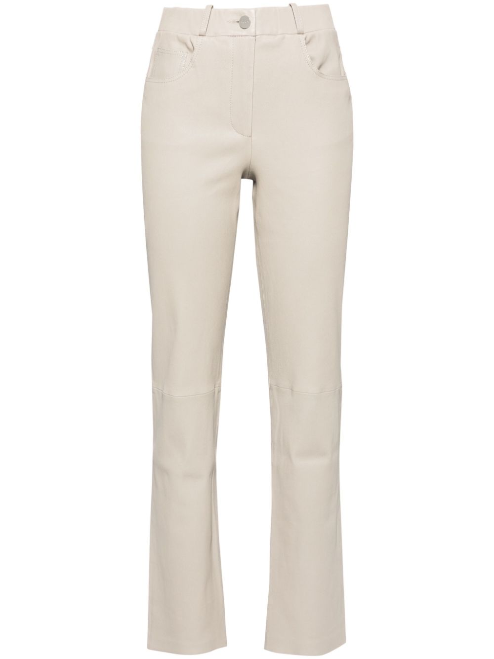 Saravejo leather trousers - Grey