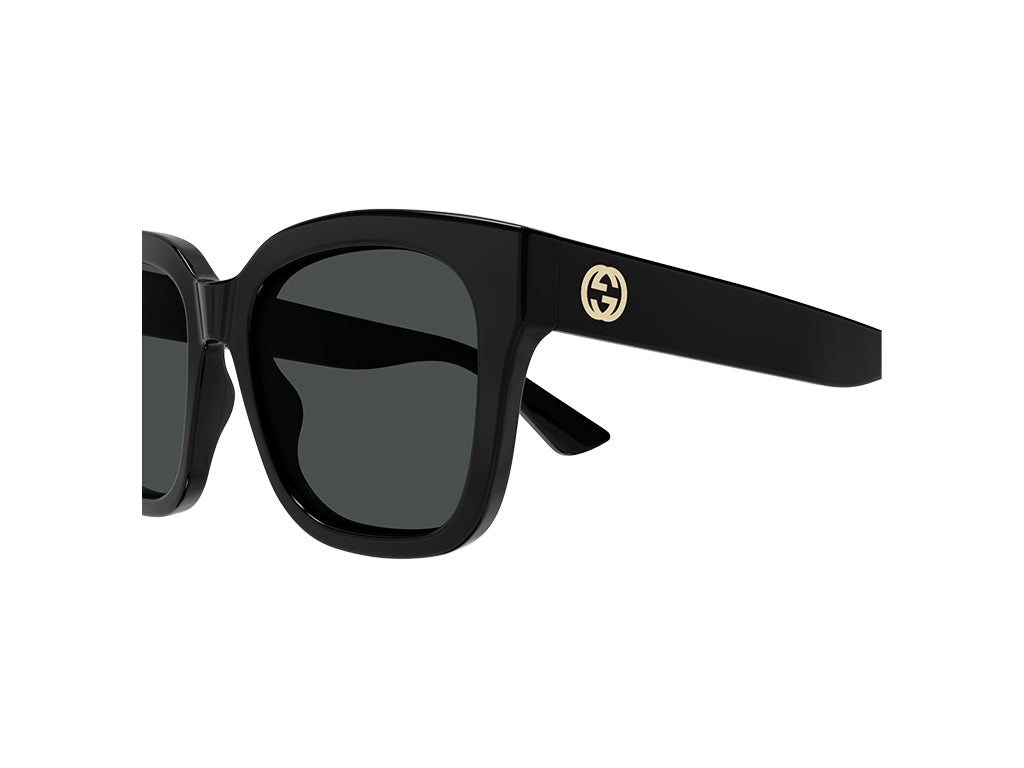 Gucci Woman Gucci GG1338SK 001 Sunglasses Injected Black Grey Squared Norma