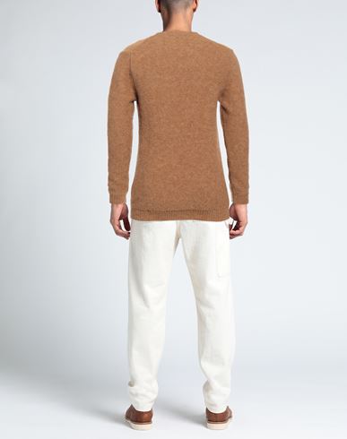 Irish Crone Man Sweater Camel Size M Acrylic, Alpaca wool, Polyamide, Virgin Wool