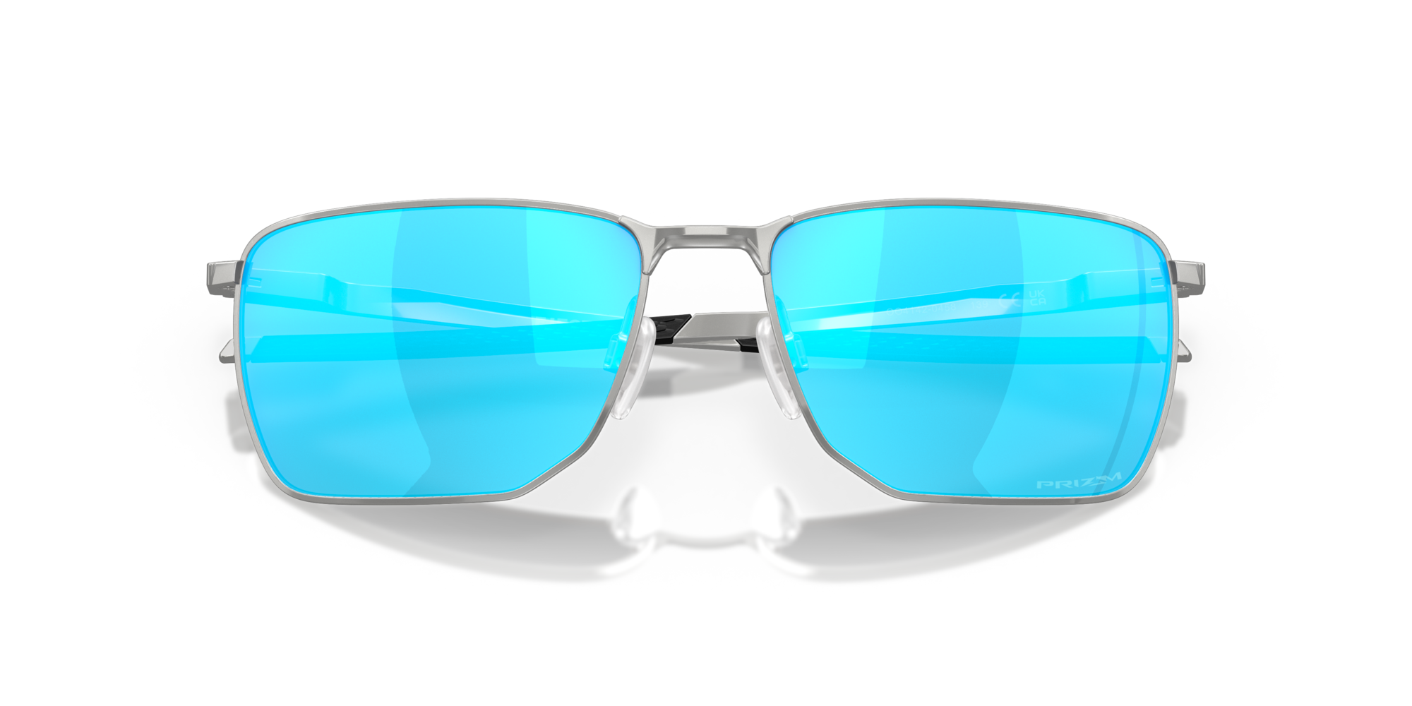 Oakley Man Oakley OO4142 EJECTOR 414204 Sunglasses Metal Silver Blue Squared Normal Priz