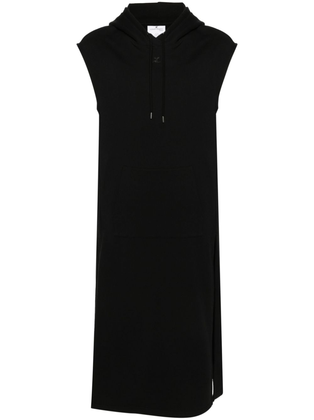 Sleeveless hooded maxi dress - Black