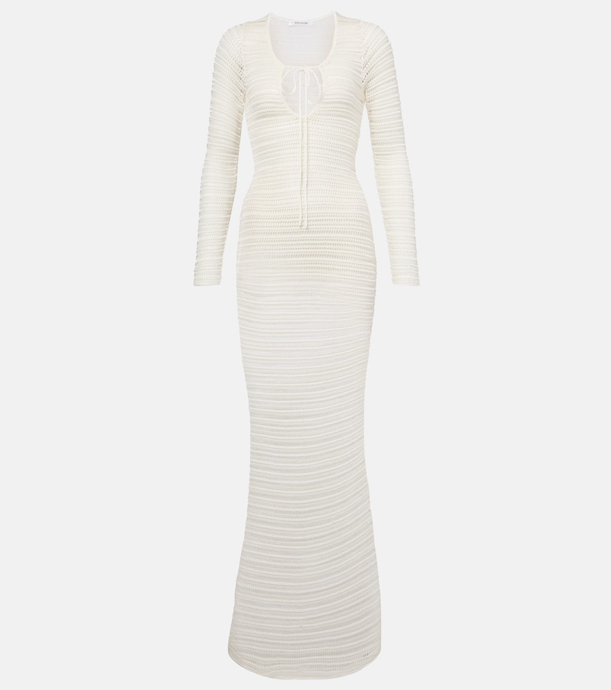 Sheer crochet maxi dress