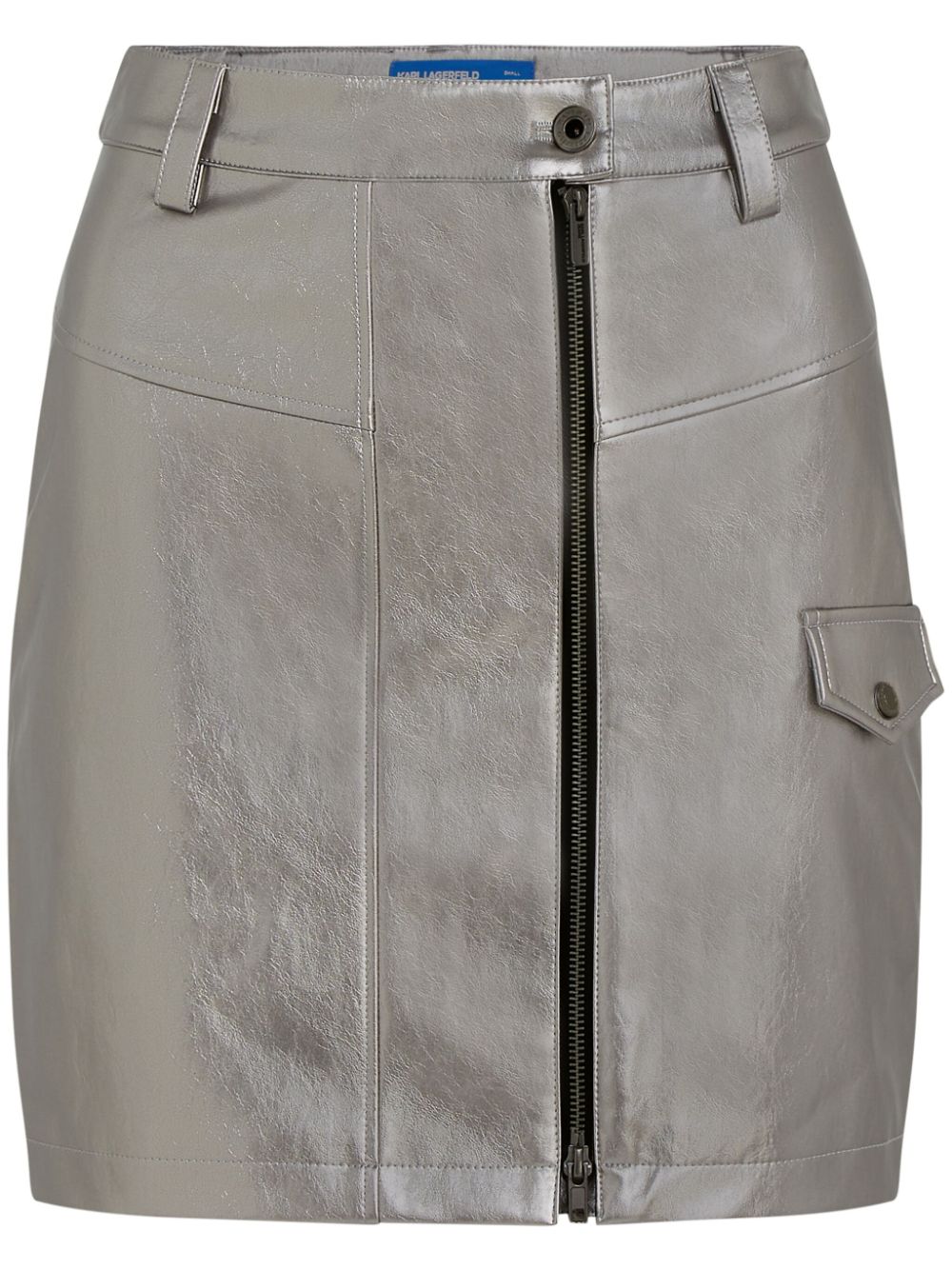 Metallic mini skirt - Grey