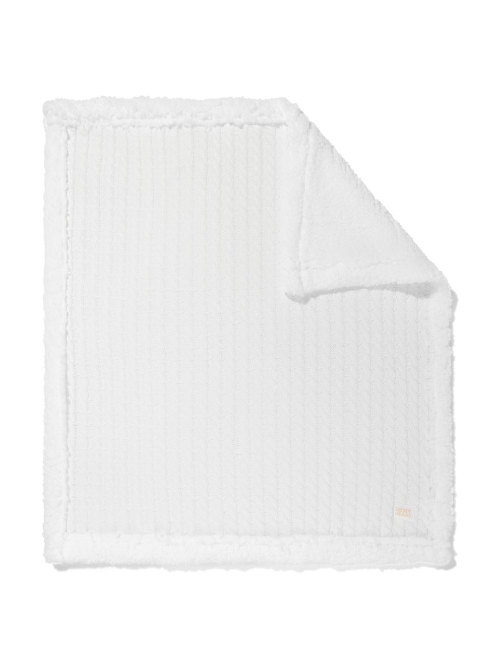 Dkny Kids cable-knit blanket - White