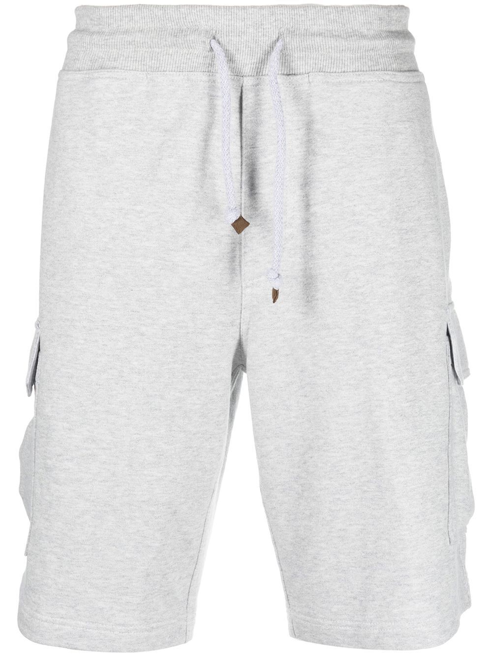 Drawstring-waist bermuda shorts - Grey