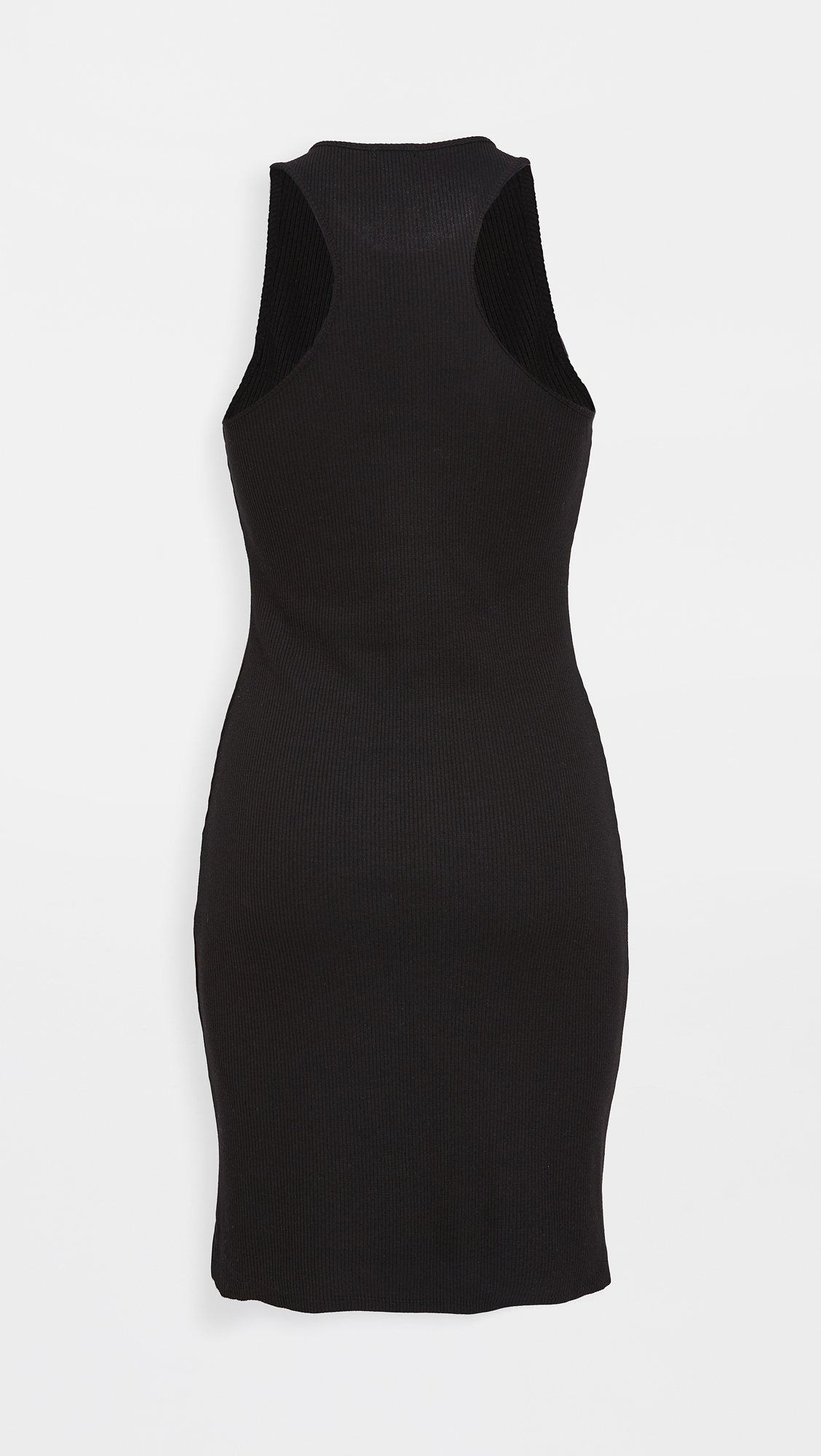 Rib Racer Tank Dress Black