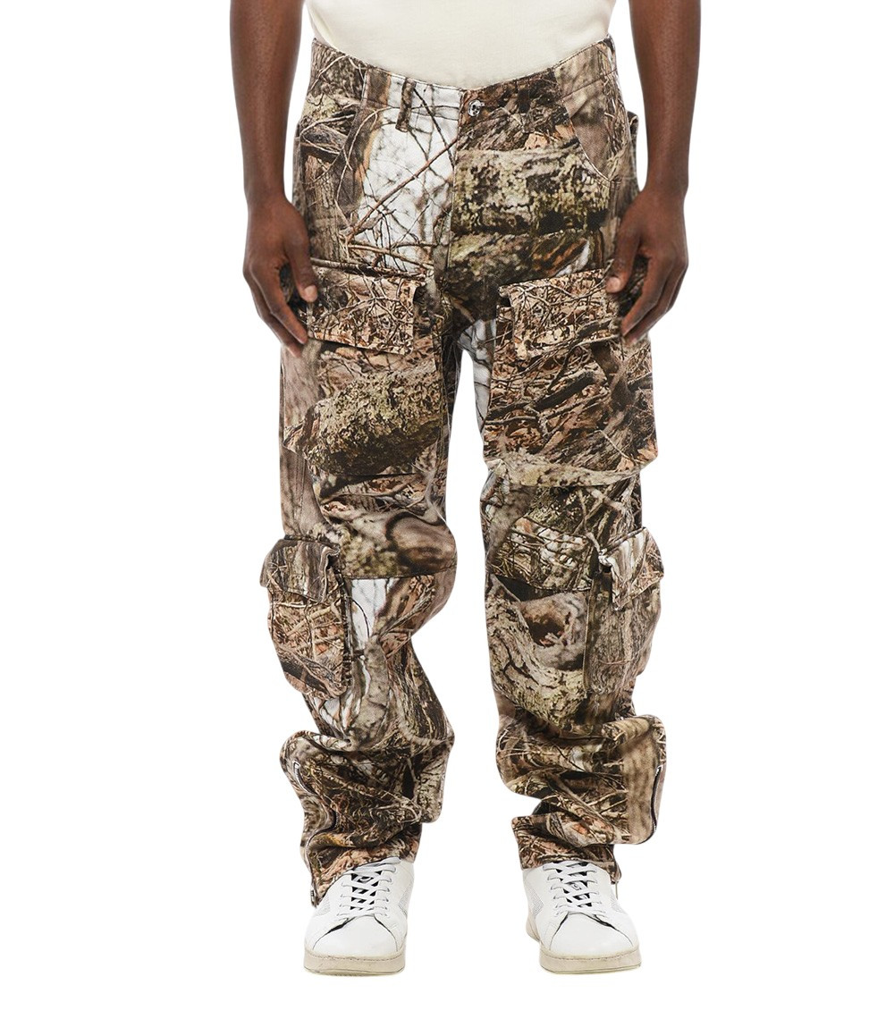 Multicolor Camo Print Trousers