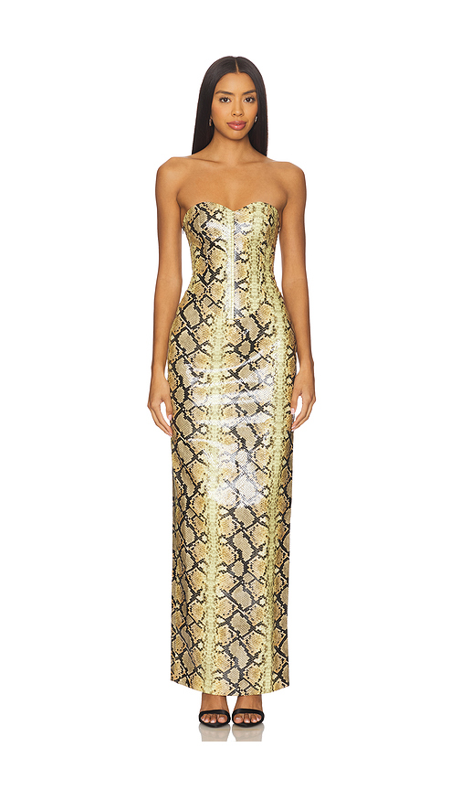 Kim Shui Mitchell Snakeskin Dress in Multi. S. Also in