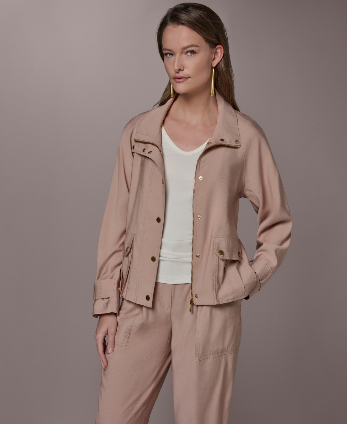 Women's Collared Neck Jacket - Umbria