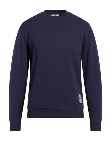 Man Sweatshirt Navy Size L Cotton