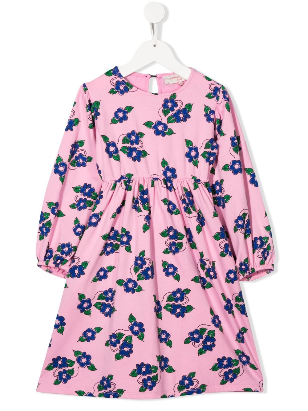 Floral-print long-sleeve dress - Pink