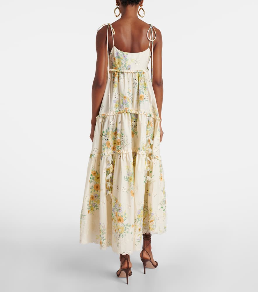 Alémais Juliette floral tiered cotton midi dress