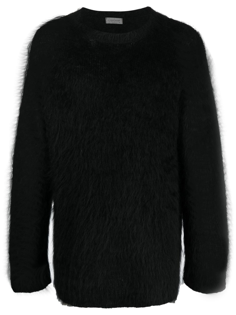 Furry-knit design jumper