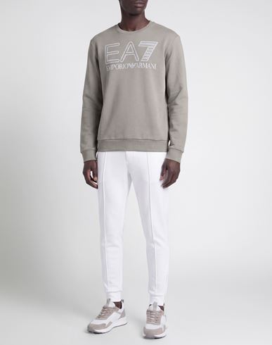 Man Sweatshirt Taupe Size M Cotton, Elastane