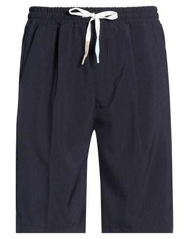 Man Shorts & Bermuda Shorts Midnight blue Size L Viscose, Polyester, Wool